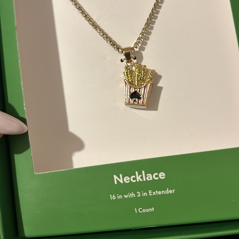 Kate Spade x Target Necklace French Fry Pendant NEW! - Picture 6 of 12